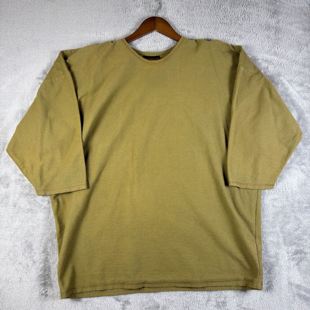 Vintage 90s Michele Lamy Archival Mustard Cotton Dolman Top